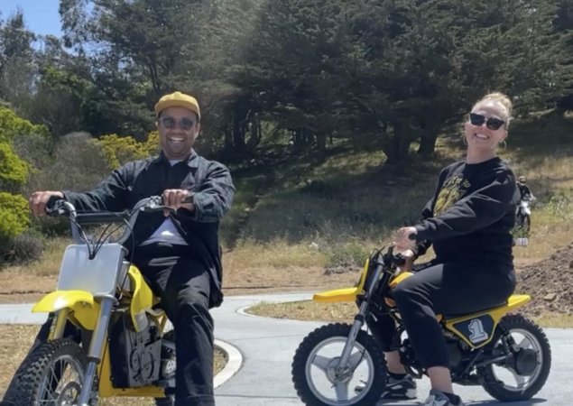 Andre Higginbotham and Nicole Warner, Teacher and Program Liaison for the Beginning Riders and Aspiring Professionals Program, June Jordan School for Equity