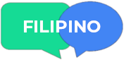 speech bubbles with the word "Filipino"
