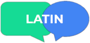 speech bubbles with the word "Latin"