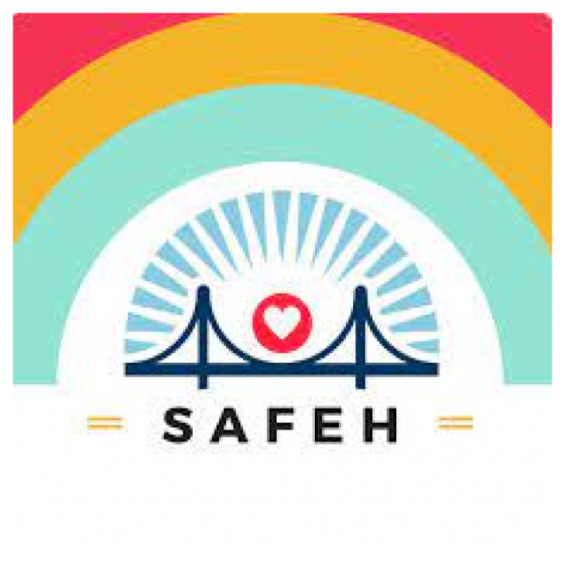 icon of SAFEH with bridge, rainbow, and heart