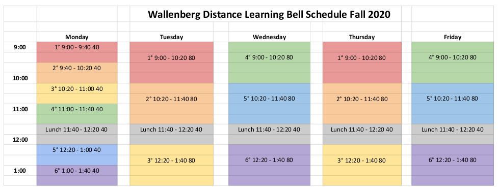 Bell Schedule Sfusd