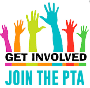 Join the PTA icon with upstretched hands 