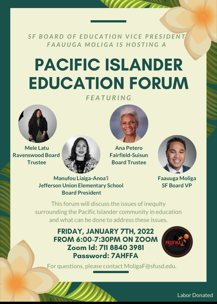Pacific Islander Education Forum Flyer 