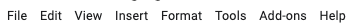 Google Docs menu bar
