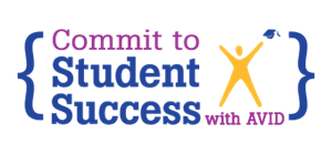 commit to AVID student success graphic