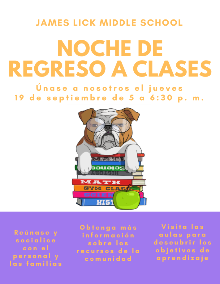 back to school night flyer in spanish