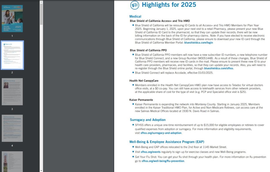 Highlights of 2025 benefit guide