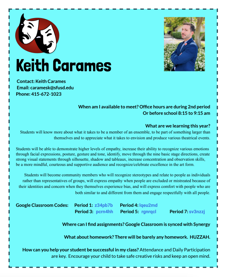 Mr Carames info page