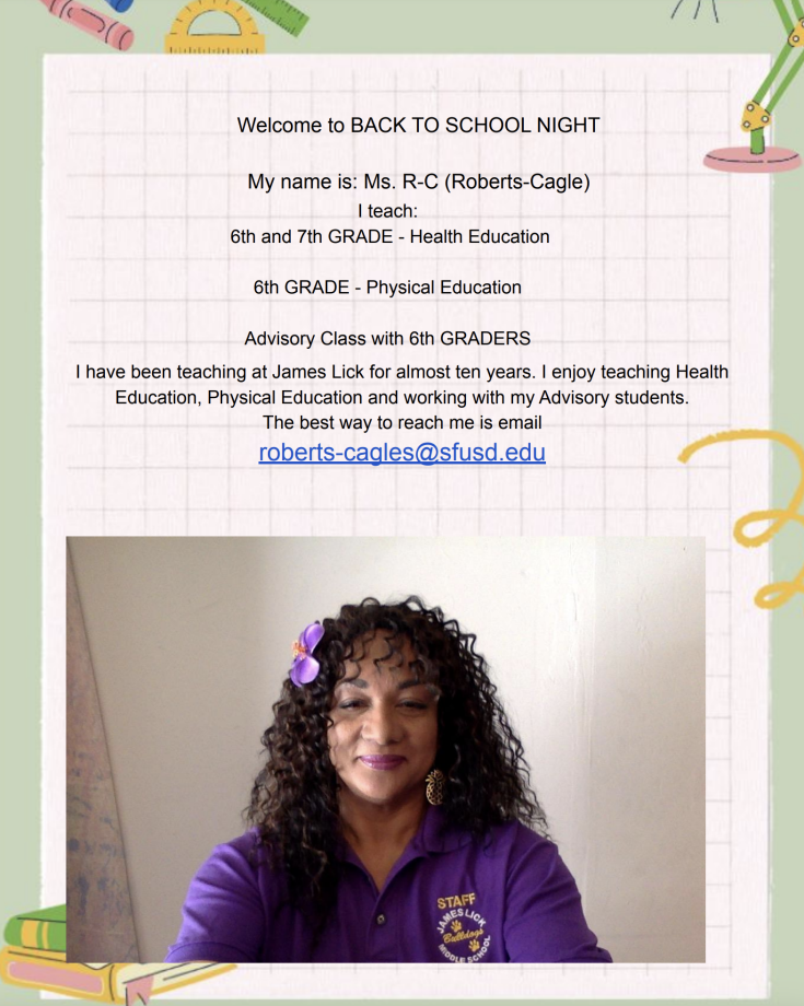 info re PE/Health teacher