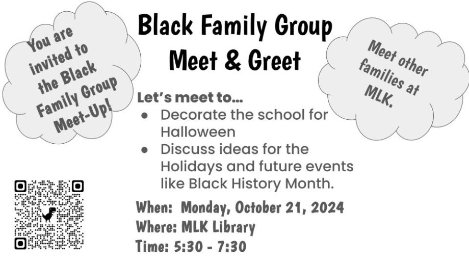 Black Family Group Meet & Greet MLK MS 10/21