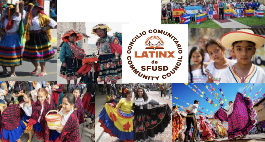 Collage of pictures of cultural celebrations from different Latin American countries