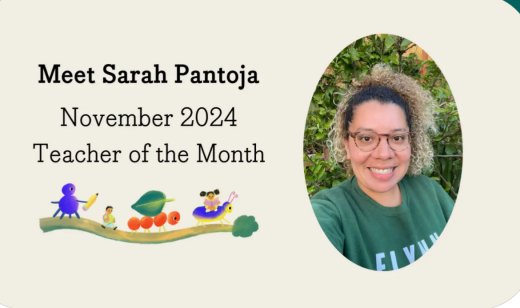 Ms. Sarah - teacher of the month from 826 Valencia