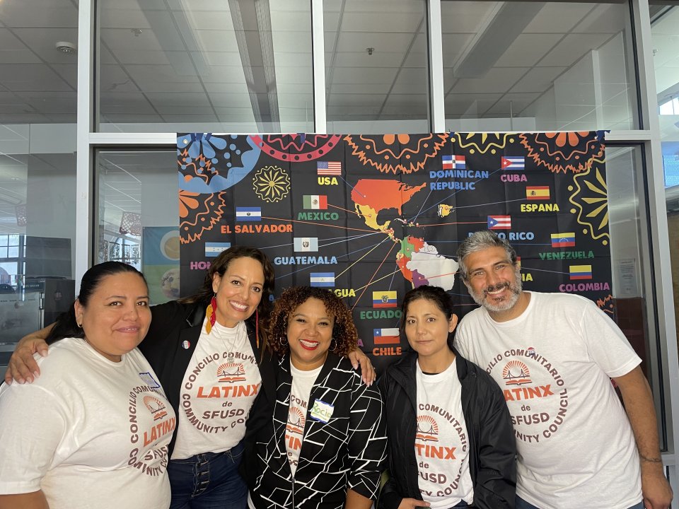 Members of the Latinx Community Council with Staff Liaisons