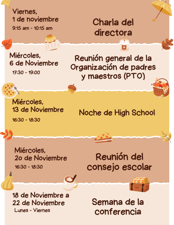 November Calendar - Spanish