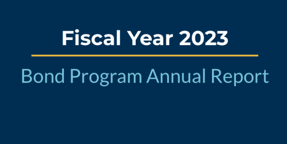 Cover sheet for FY23 Bond Program Annual Report