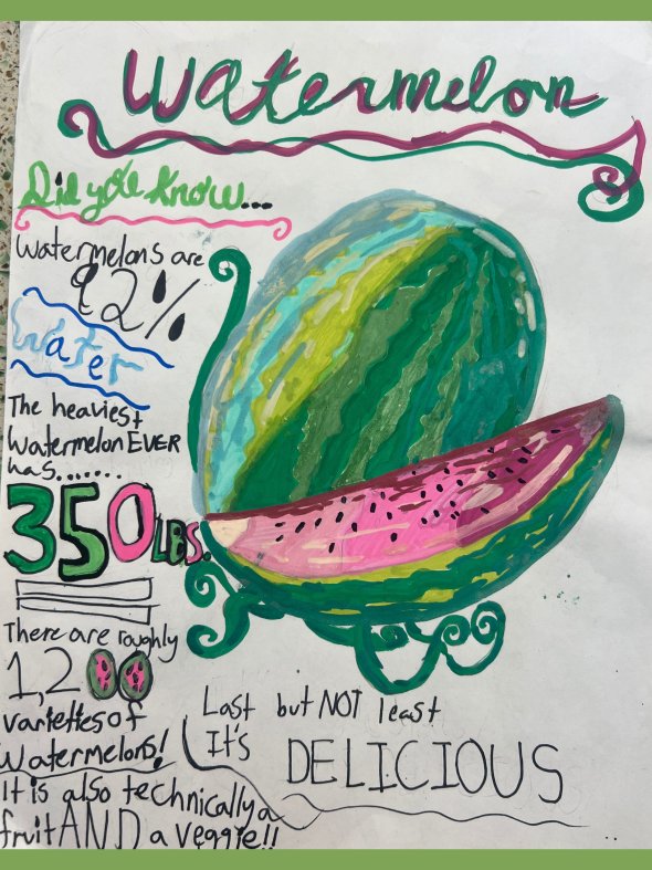 Student Art: watermelon student art