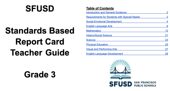 report card teacher guide