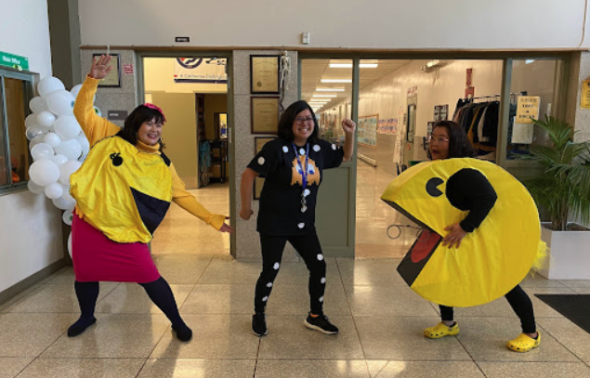 Ms. Jew, Ms. Nim and Ms. Sonny in their Halloween Costumes