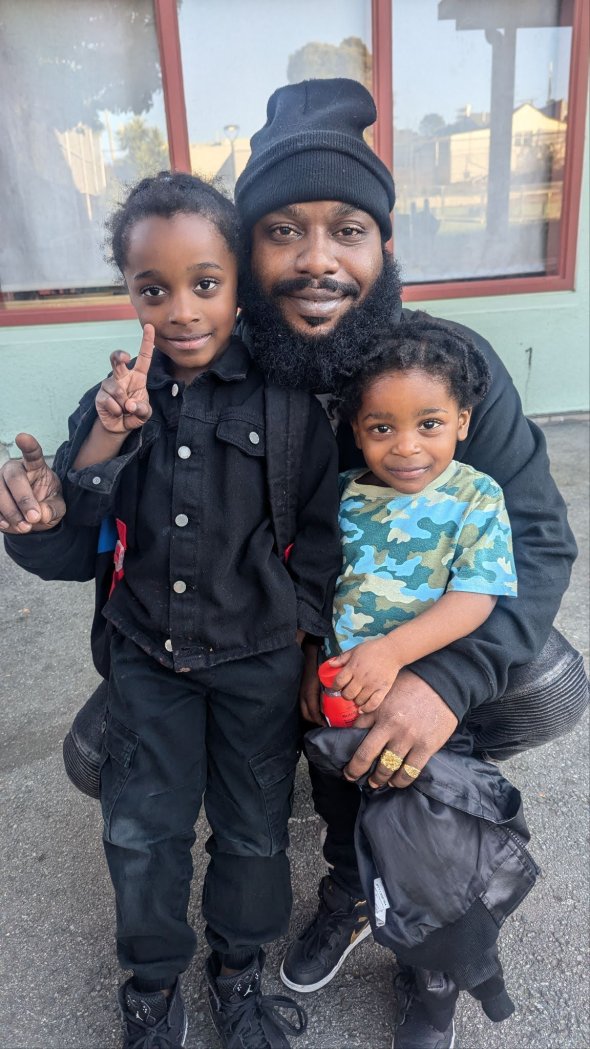 Parent at Paul Revere, Darius with family