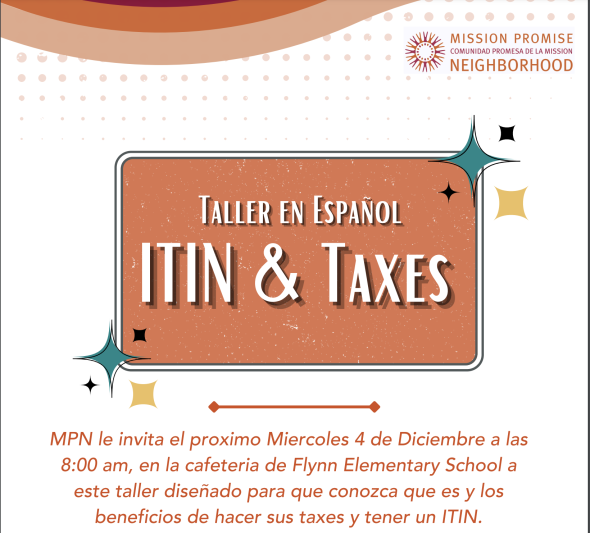 ITIN & Taxes workshop, 4 de deciembre, 8am (jmarcelos@medasf.org)