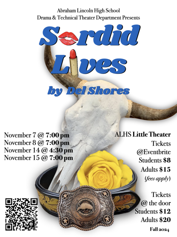 Sordid Lives Poster for ALHS Fall Play!