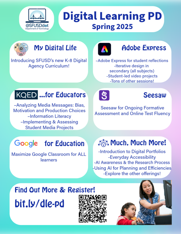 Digital Learning PD Flyer Spring 2025