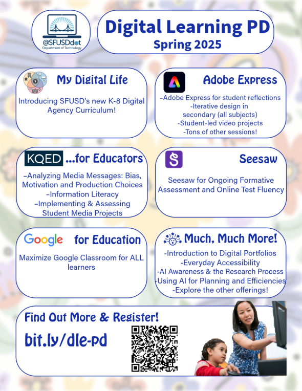 Image of the Digital Learning Spring PD 2025 flyer