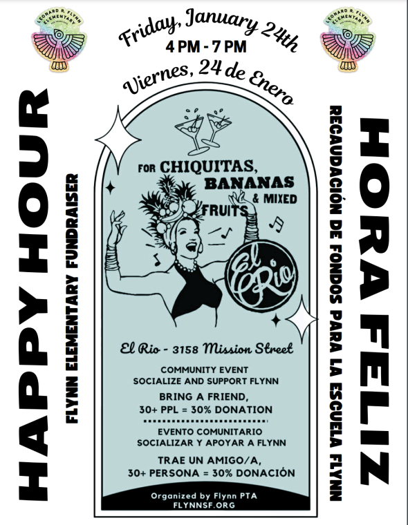 flynn flyer- happy hour 1/24, 4-7 @el rio