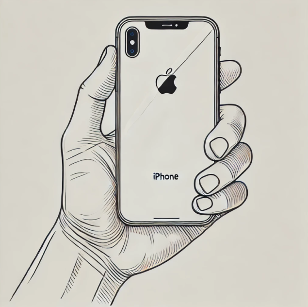 iPhone being held