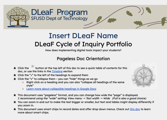 DLeaF Cycle of Inquiry Portfolio