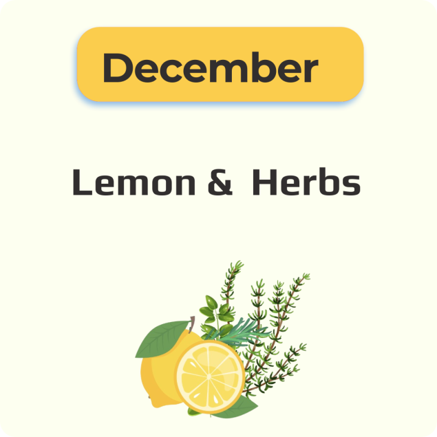 Harvest of the Month Lemon and Herbs