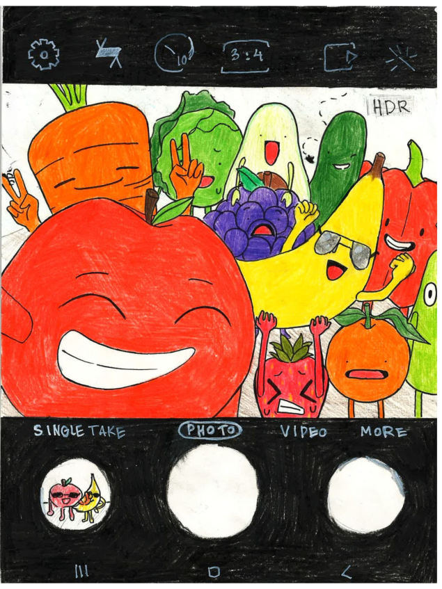 Student art: Fruit Selfie